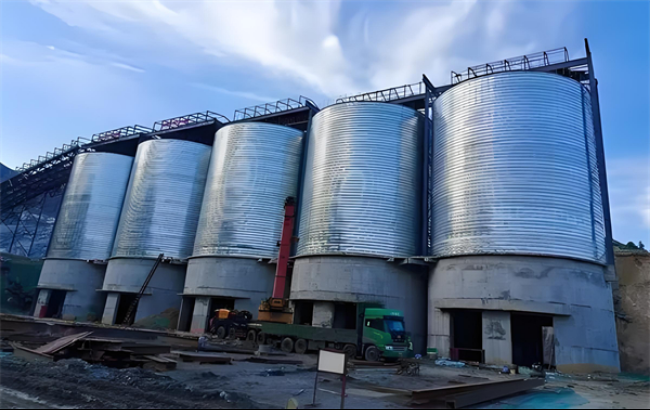 阳江螺旋卷板仓施工现场